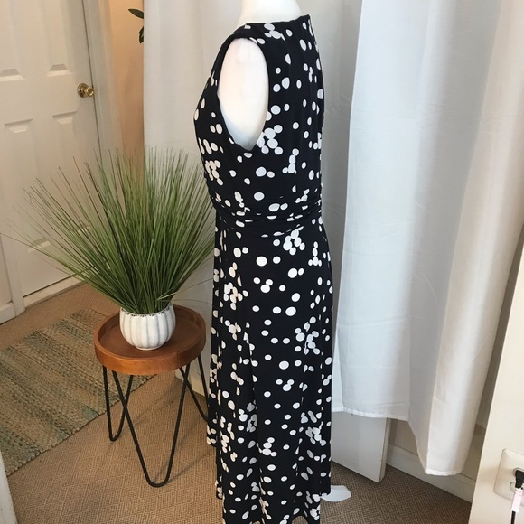 Jessica Howard Navy w/White Dots Sundress Sz 14 - Picture 4 of 12